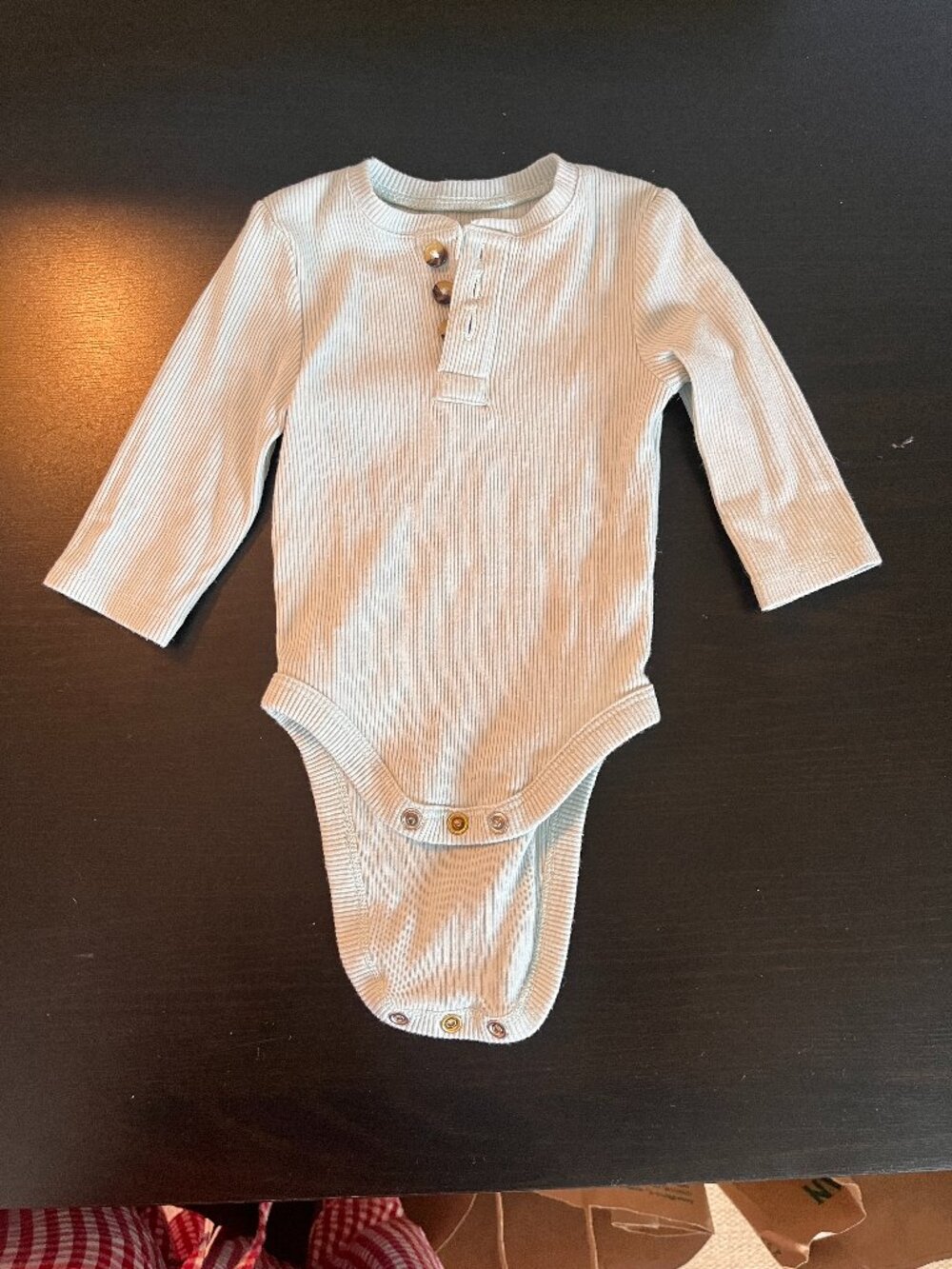 [$2 in a bundle] Jumping Beans mint green long sleeve onesie 3mo